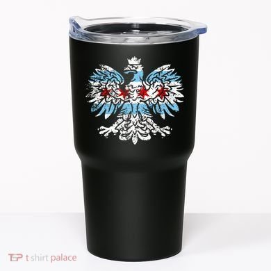 Distressed Chicago Flag Polish Poland Eagle Tumbler