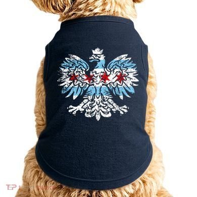 Distressed Chicago Flag Polish Poland Eagle Doggie Tank