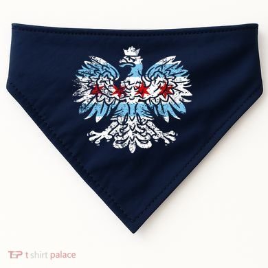 Distressed Chicago Flag Polish Poland Eagle USA-Made Doggie Bandana