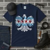 Distressed Chicago Flag Polish Poland Eagle Tall T-Shirt thumb 3