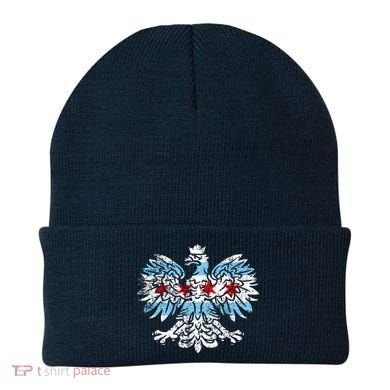 Distressed Chicago Flag Polish Poland Eagle Beanie