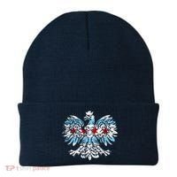 Distressed Chicago Flag Polish Poland Eagle Beanie thumb 0