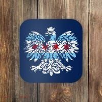 Distressed Chicago Flag Polish Poland Eagle Coaster thumb 0
