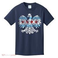 Distressed Chicago Flag Polish Poland Eagle Kids T-Shirt thumb 0