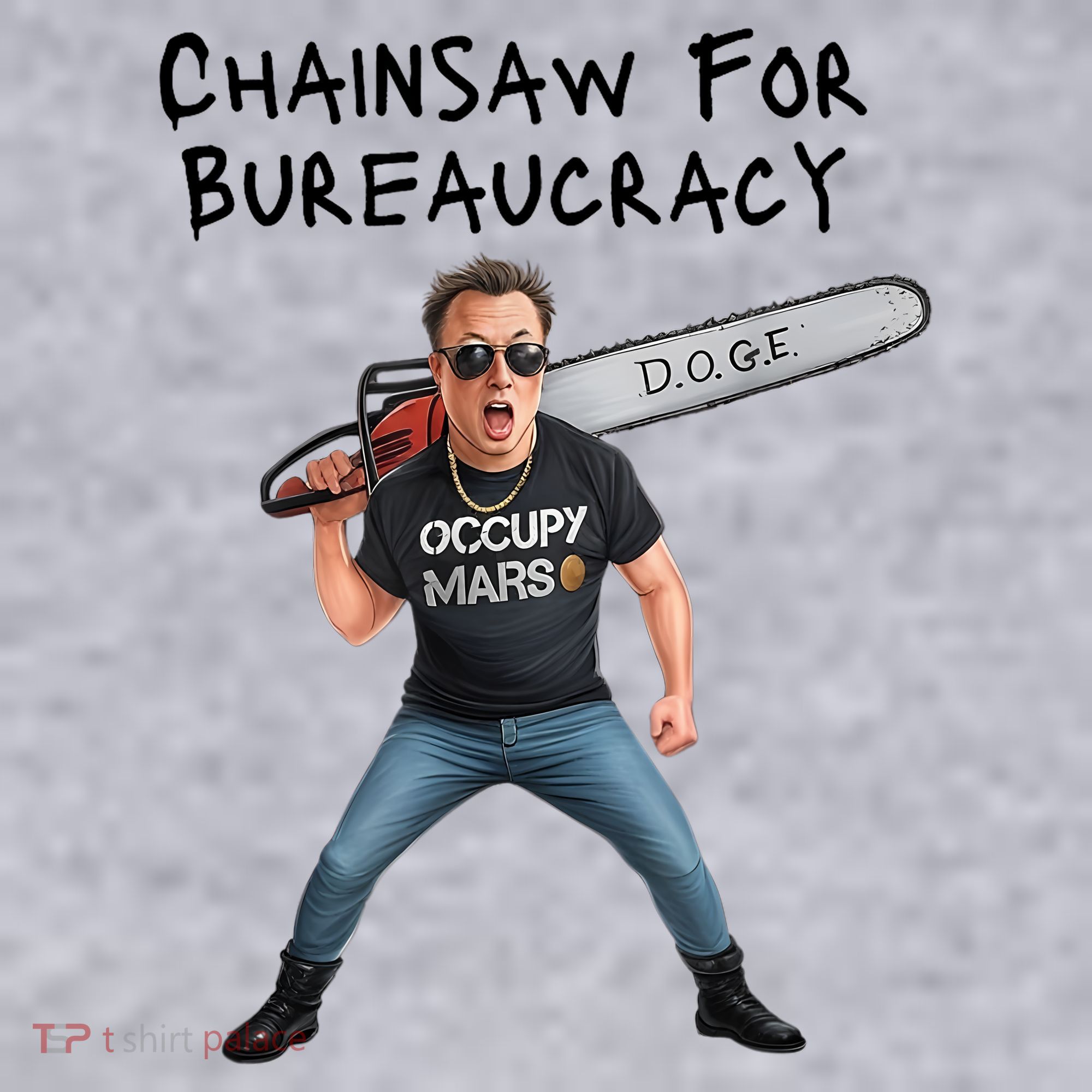 D.O.G.E. Chainsaw For Bureaucracy Meme Political Humor Women's Sweatshirt