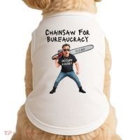 D.O.G.E. Chainsaw For Bureaucracy Meme Political Humor Doggie Tank thumb 0