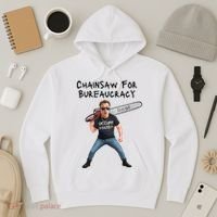 D.O.G.E. Chainsaw For Bureaucracy Meme Political Humor Hoodie thumb 3