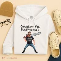 D.O.G.E. Chainsaw For Bureaucracy Meme Political Humor Hoodie thumb 4