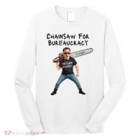 D.O.G.E. Chainsaw For Bureaucracy Meme Political Humor Long Sleeve Shirt thumb 0