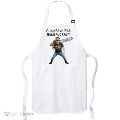 D.O.G.E. Chainsaw For Bureaucracy Meme Political Humor Apron
