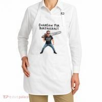 D.O.G.E. Chainsaw For Bureaucracy Meme Political Humor Apron thumb 2