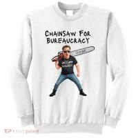 D.O.G.E. Chainsaw For Bureaucracy Meme Political Humor Sweatshirt thumb 0