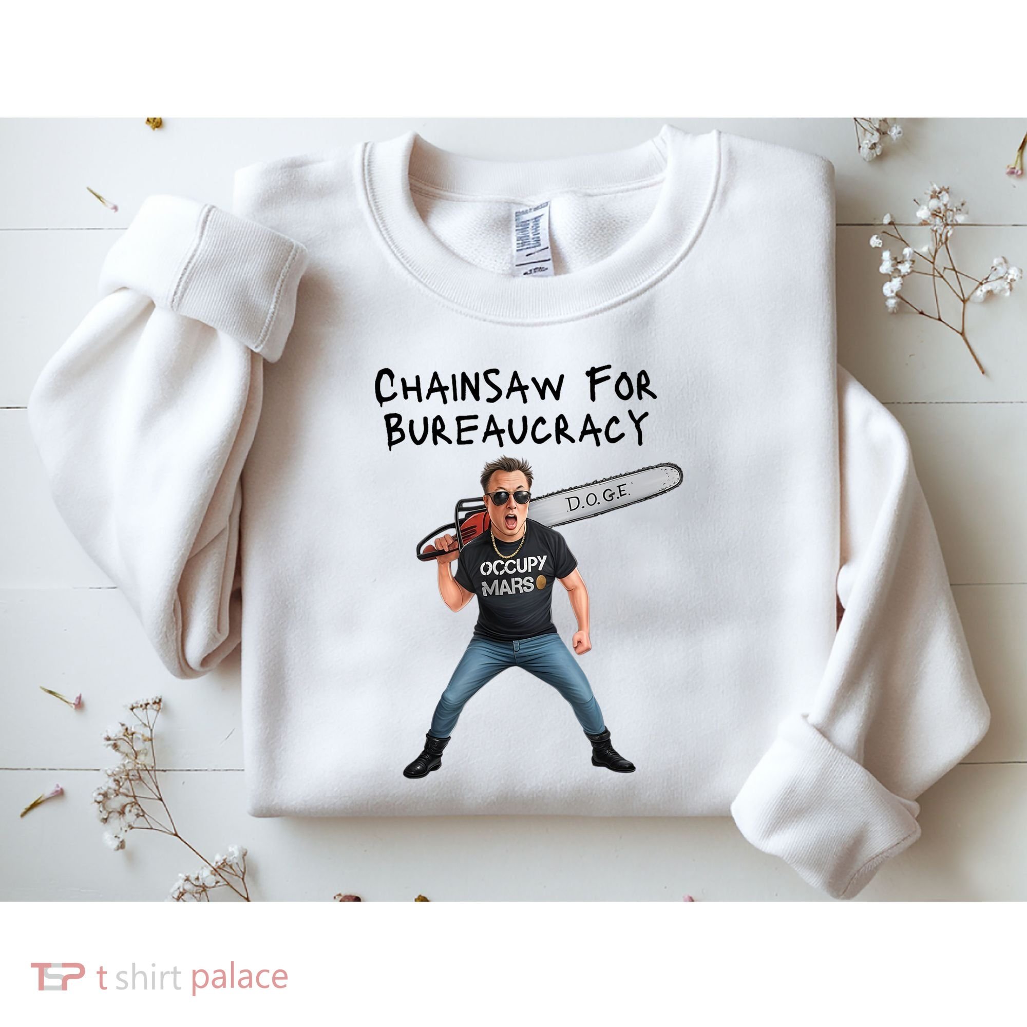 D.O.G.E. Chainsaw For Bureaucracy Meme Political Humor Sweatshirt