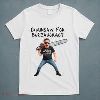 D.O.G.E. Chainsaw For Bureaucracy Meme Political Humor T-Shirt thumb 5