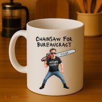 D.O.G.E. Chainsaw For Bureaucracy Meme Political Humor Coffee Mug thumb 4