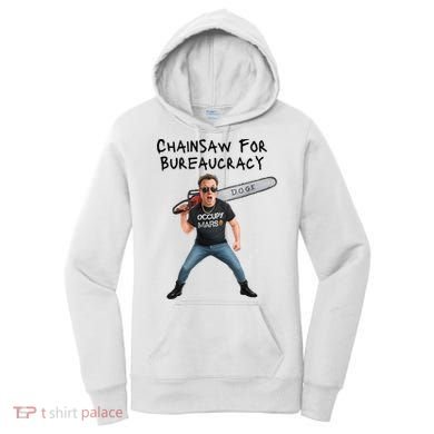D.O.G.E. Chainsaw For Bureaucracy Meme Political Humor Women's Hoodie