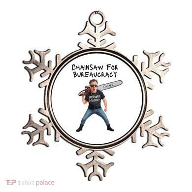 D.O.G.E. Chainsaw For Bureaucracy Meme Political Humor Ornament