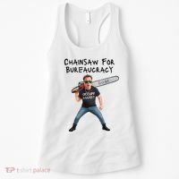 D.O.G.E. Chainsaw For Bureaucracy Meme Political Humor Women's Tank Top thumb 0