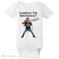 D.O.G.E. Chainsaw For Bureaucracy Meme Political Humor Baby Bodysuit thumb 0