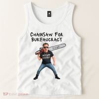D.O.G.E. Chainsaw For Bureaucracy Meme Political Humor Tank Top thumb 2