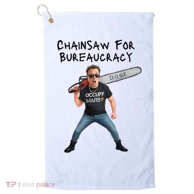 D.O.G.E. Chainsaw For Bureaucracy Meme Political Humor Golf Towel