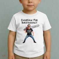 D.O.G.E. Chainsaw For Bureaucracy Meme Political Humor Toddler T-Shirt thumb 2