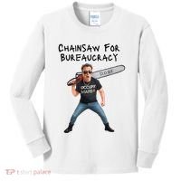 D.O.G.E. Chainsaw For Bureaucracy Meme Political Humor Kids Long Sleeve Shirt thumb 0