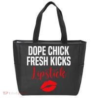 Dope Chick Fresh Kicks Lipstick Funny Saying Tote Bag thumb 0