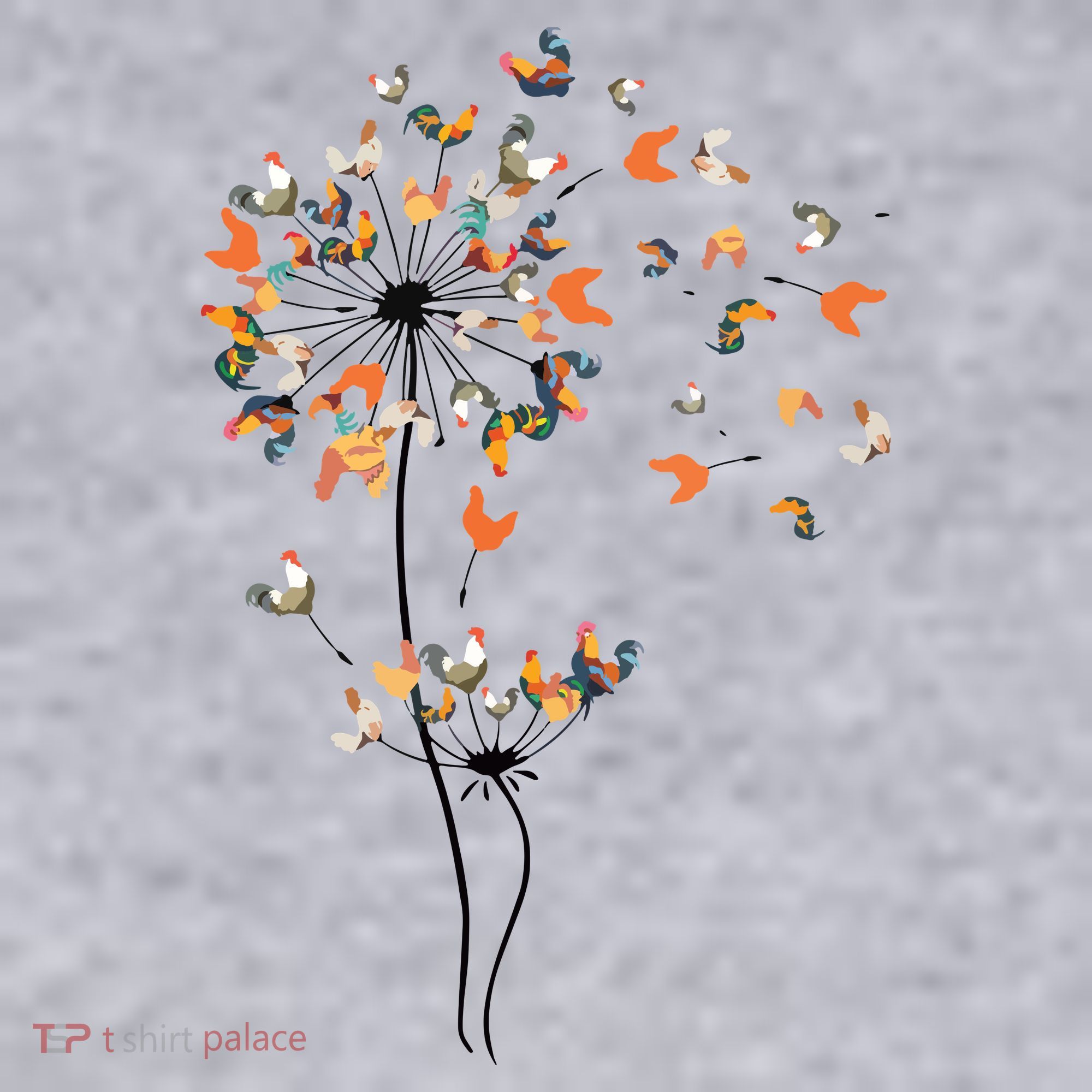 Dandelion Chicken Flower Shirts Floral Chicken Tree Lover Women's Sweatshirt