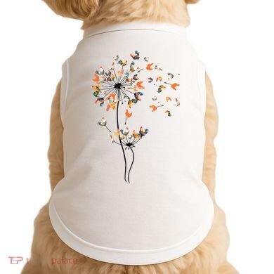 Dandelion Chicken Flower Shirts Floral Chicken Tree Lover Doggie Tank