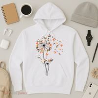 Dandelion Chicken Flower Shirts Floral Chicken Tree Lover Hoodie thumb 3