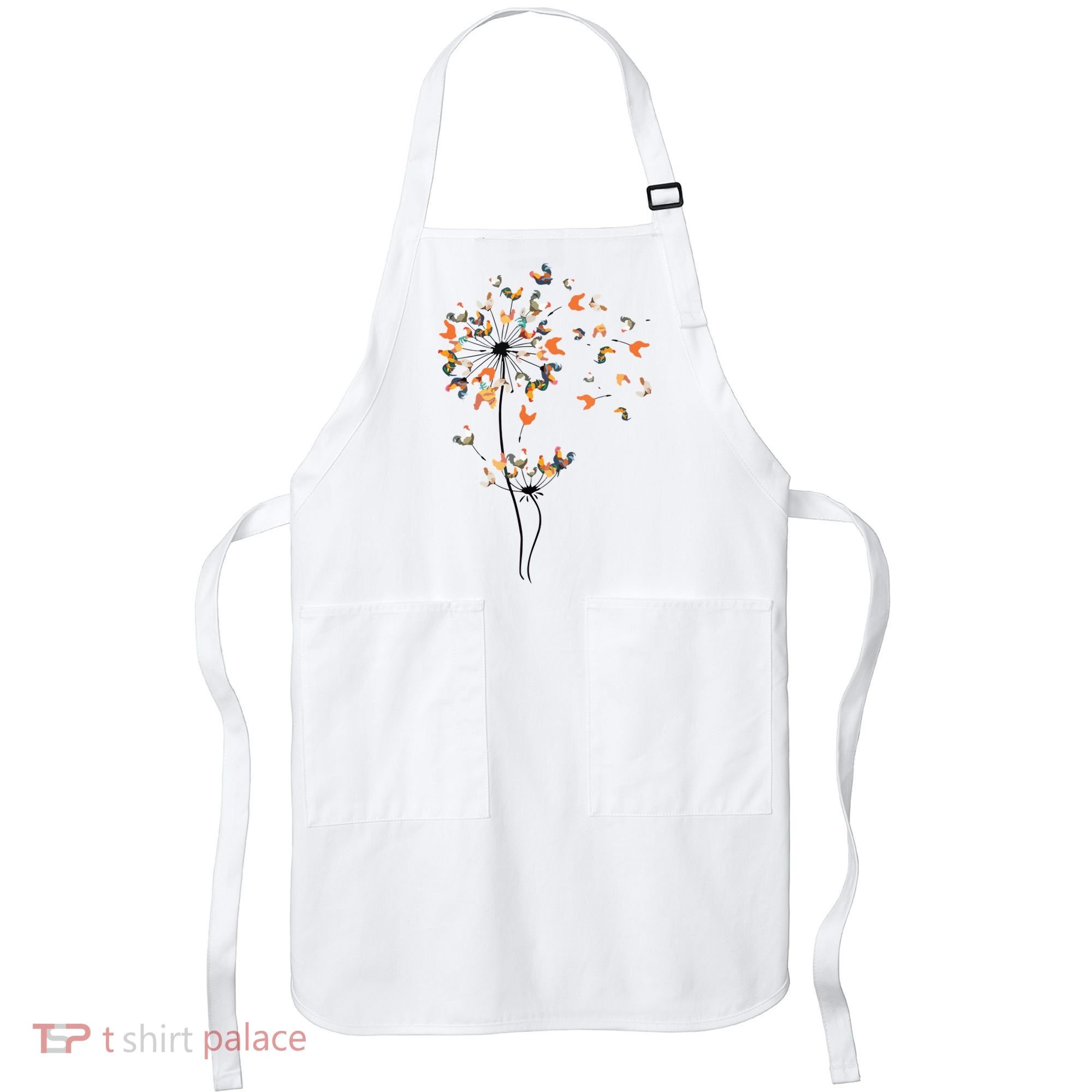 Dandelion Chicken Flower Shirts Floral Chicken Tree Lover Apron