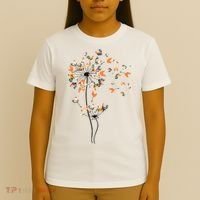 Dandelion Chicken Flower Shirts Floral Chicken Tree Lover T-Shirt thumb 4