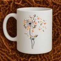 Dandelion Chicken Flower Shirts Floral Chicken Tree Lover Coffee Mug thumb 2