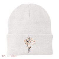 Dandelion Chicken Flower Shirts Floral Chicken Tree Lover Beanie thumb 0