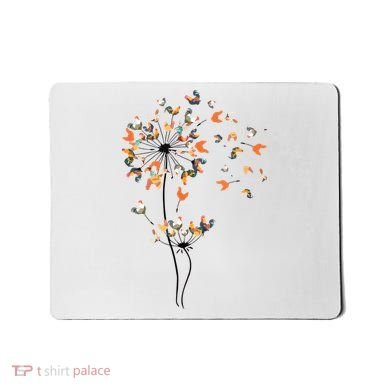 Dandelion Chicken Flower Shirts Floral Chicken Tree Lover Mousepad
