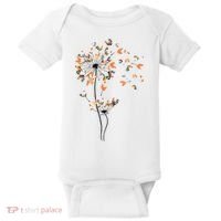 Dandelion Chicken Flower Shirts Floral Chicken Tree Lover Baby Bodysuit thumb 0