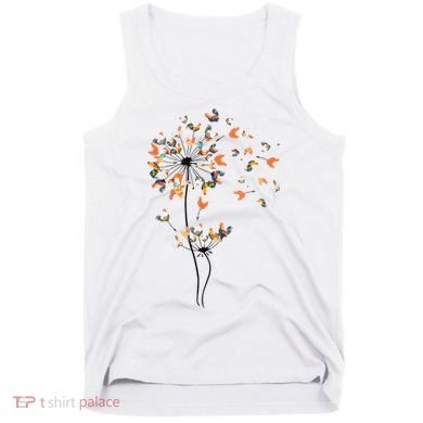 Dandelion Chicken Flower Shirts Floral Chicken Tree Lover Tank Top