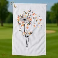 Dandelion Chicken Flower Shirts Floral Chicken Tree Lover Golf Towel thumb 1