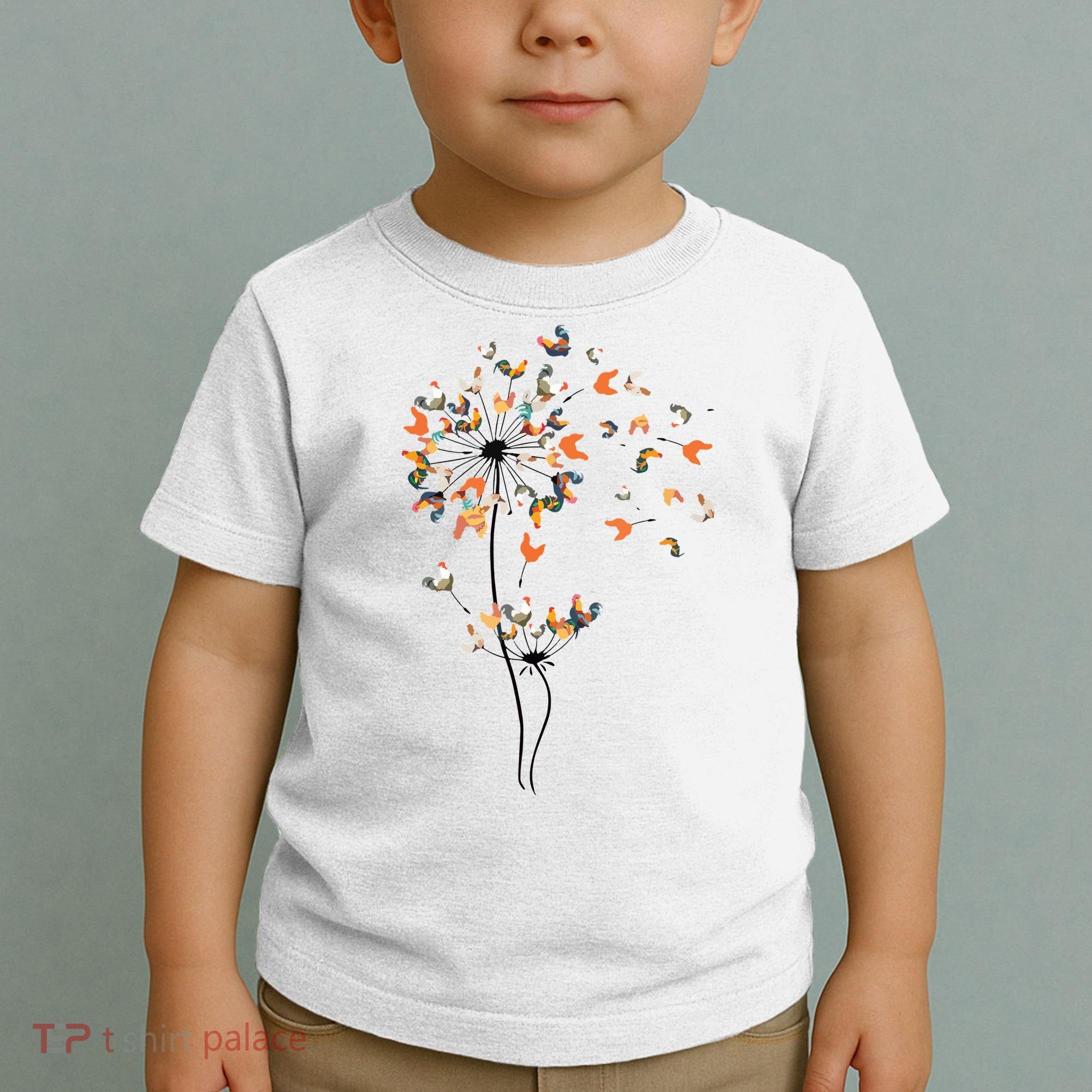 Dandelion Chicken Flower Shirts Floral Chicken Tree Lover Toddler T-Shirt