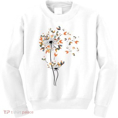 Dandelion Chicken Flower Shirts Floral Chicken Tree Lover Kids Sweatshirt