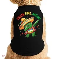 Dabbing Cactus Funny Cinco De Mayo Mexican  Doggie Tank thumb 0