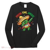 Dabbing Cactus Funny Cinco De Mayo Mexican  Long Sleeve Shirt thumb 0