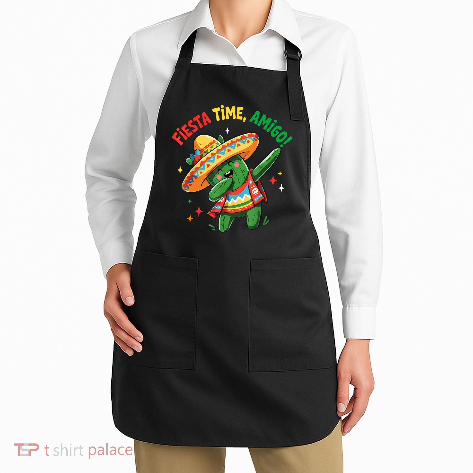 Dabbing Cactus Funny Cinco De Mayo Mexican  Apron