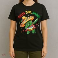 Dabbing Cactus Funny Cinco De Mayo Mexican  T-Shirt thumb 4