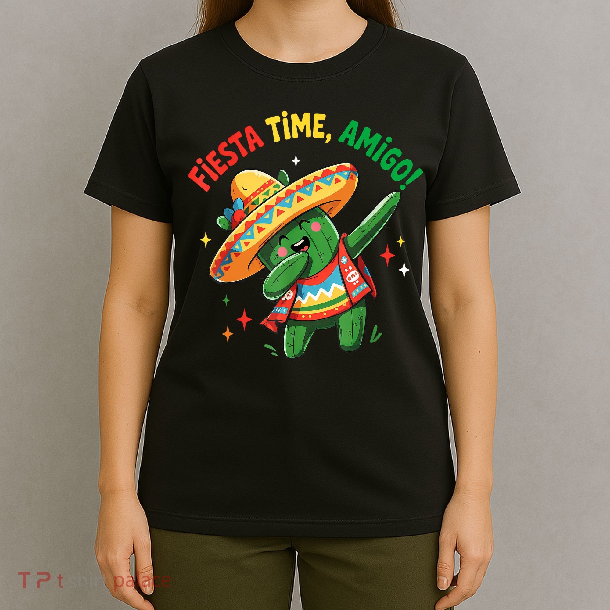 Dabbing Cactus Funny Cinco De Mayo Mexican  T-Shirt