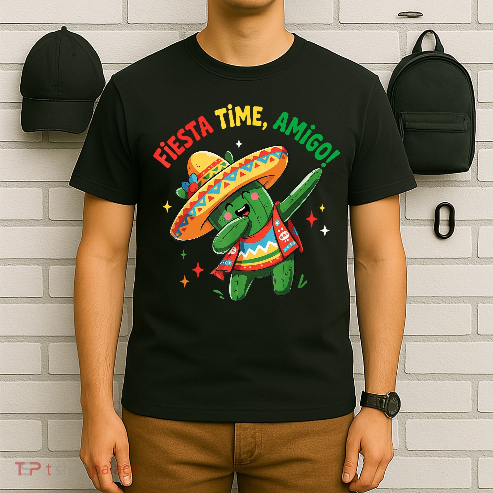 Dabbing Cactus Funny Cinco De Mayo Mexican  T-Shirt