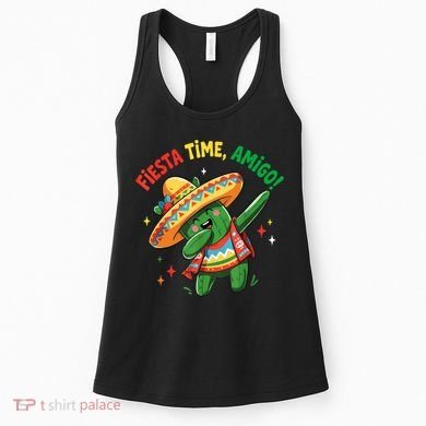 Dabbing Cactus Funny Cinco De Mayo Mexican  Women's Tank Top