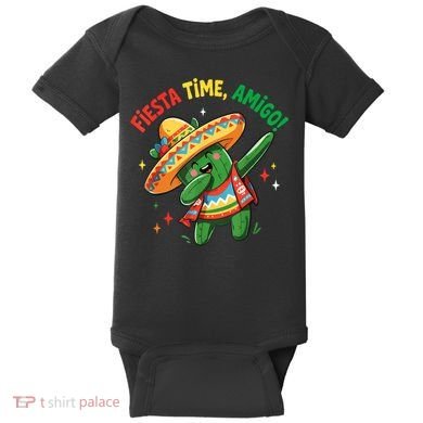 Dabbing Cactus Funny Cinco De Mayo Mexican  Baby Bodysuit