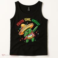 Dabbing Cactus Funny Cinco De Mayo Mexican  Tank Top thumb 2
